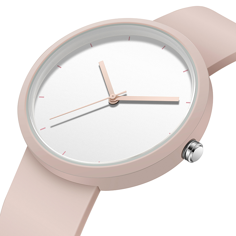 Silicone Band Women - Minimalismus-Uhr für Damen, 41-mm-Gehäuse mit PVD-Finish