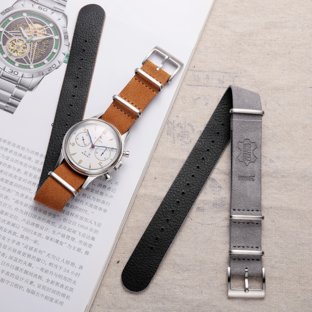 Tropic Strap Vintage - HEMSUT Echtem Leder Uhr Band Wildleder