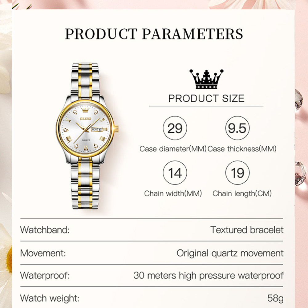 Olevs neue Mode Frauen Quarzuh – Stainless Bracelet Diver Bewertung und Preis