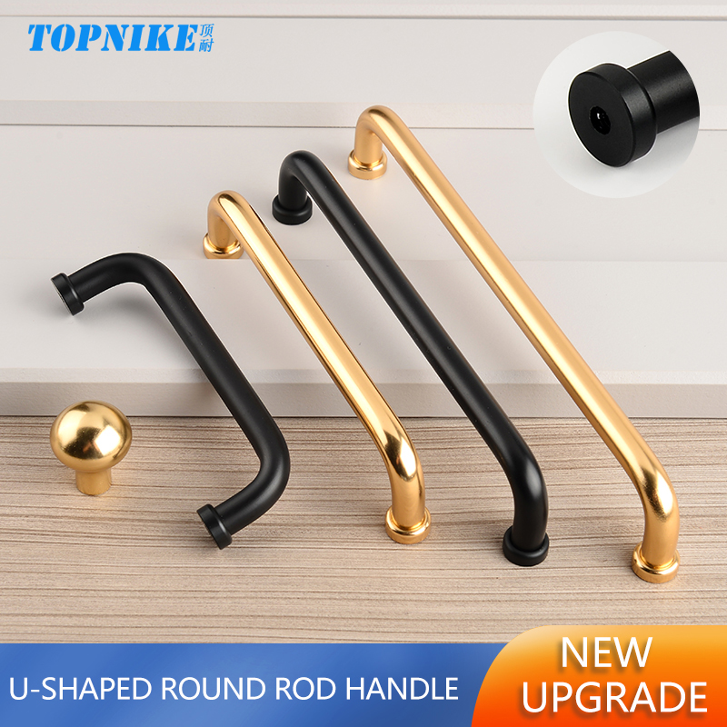 Moderne schwarze Schrankgriffe – Curved Spring Bar Bewertung und Preis