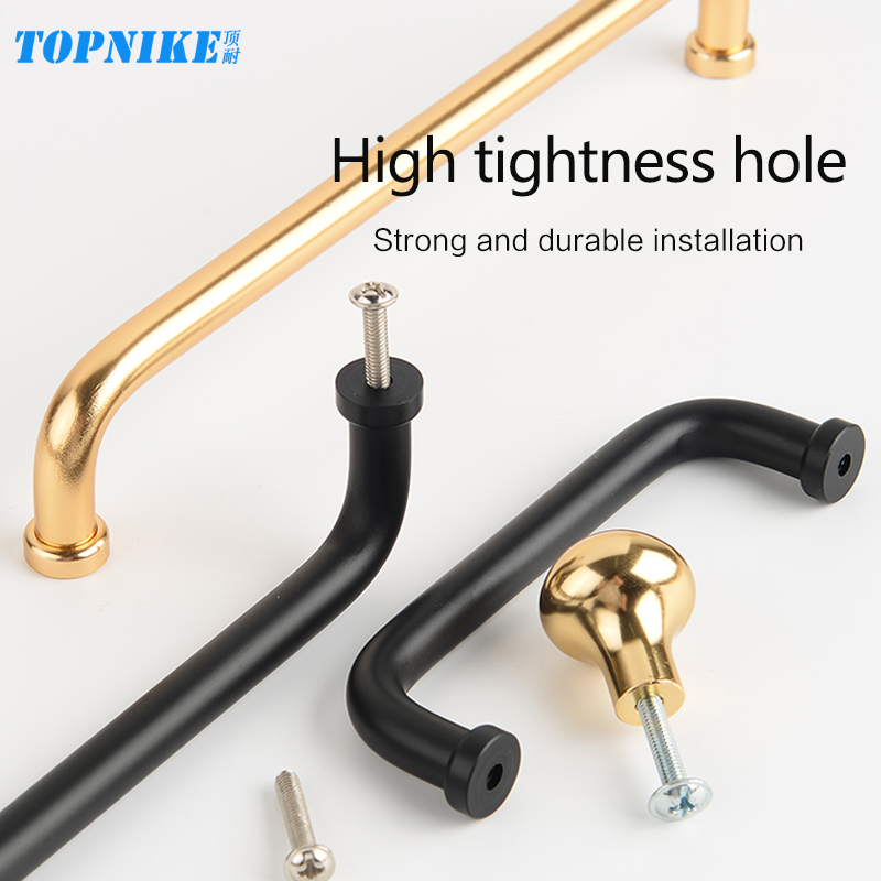 Moderne schwarze Schrankgriffe – Curved Spring Bar Bewertung und Preis